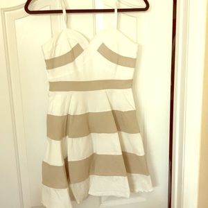 Tan and cream dress